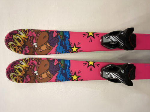 detail SPONGY JR + TYROLIA SX 4,5 CA dětské sjezdové lyže růžová - BAZAR