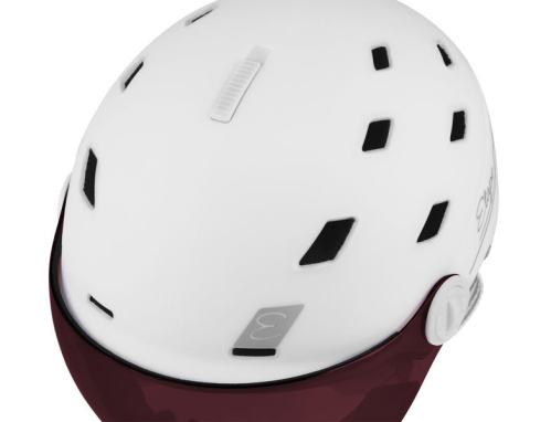 detail ETAPE MADONNA PRO dámská lyžařská helma bílá/šedá mat 23/24