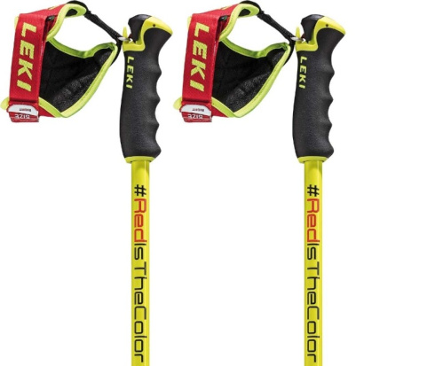 detail LEKI WORLDCUP RACING COMP 6436820 red/yellow sjezdové hole 19/20