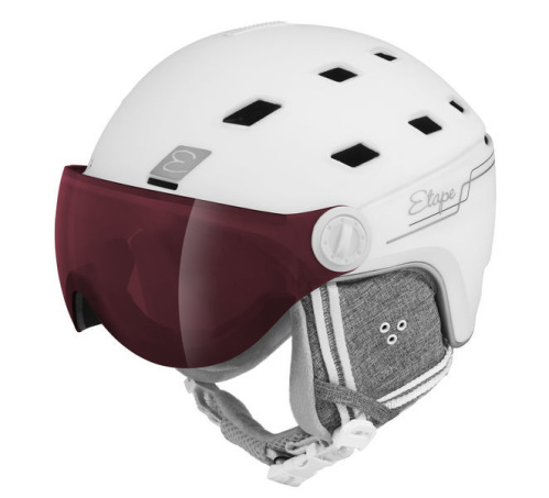 detail ETAPE MADONNA PRO dámská lyžařská helma bílá/šedá mat 23/24