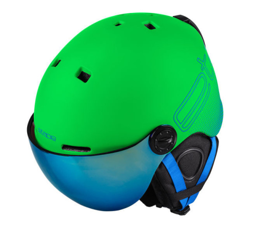 detail ETAPE SPEEDY PRO JR dětská lyžařská helma s vizorem zelená mat 2023