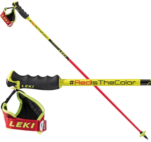 detail LEKI WORLDCUP RACING COMP 6436820 red/yellow sjezdové hole 19/20