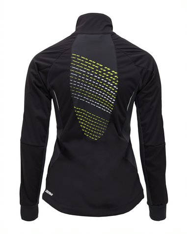 detail SILVINI SERRONE WJ1501 black-lime dámská bunda na běžky