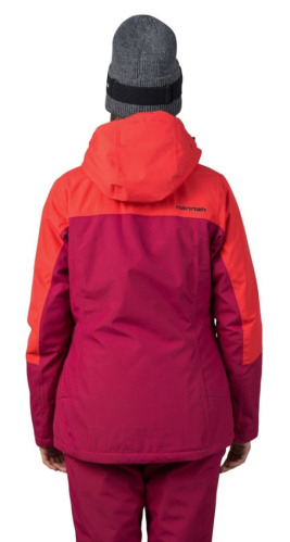 detail HANNAH MAKY COL dámská lyžařská bunda poinsettia/anemone