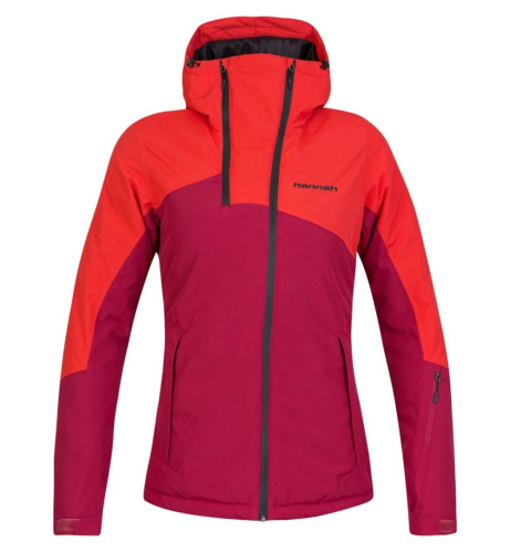 detail HANNAH MAKY COL dámská lyžařská bunda poinsettia/anemone