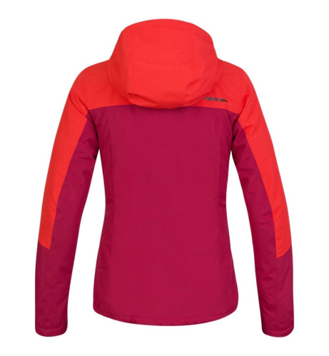 detail HANNAH MAKY COL dámská lyžařská bunda poinsettia/anemone