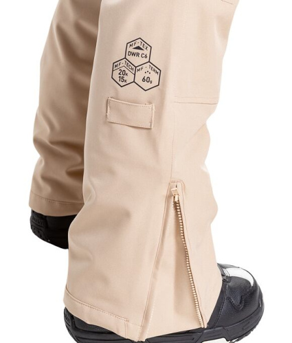 detail MEATFLY FOXY dámské SNB & SKI kalhoty latte