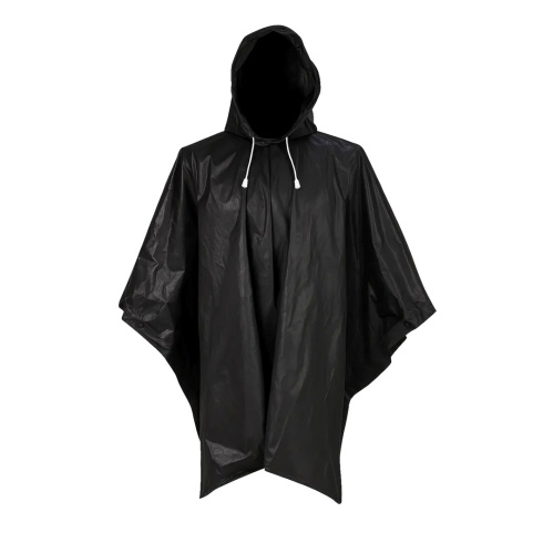 detail BERGA unisex poncho do děště black