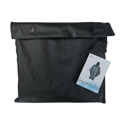 detail BERGA unisex poncho do děště black