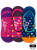 detail MEATFLY LOW SOCKS dámské ponožky 3 pack navy/fuchsia