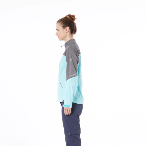 detail NORTHFINDER BU-4734OR VINNYLA dámská softshellová bunda blue/black
