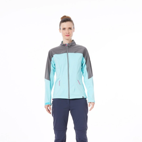 detail NORTHFINDER BU-4734OR VINNYLA dámská softshellová bunda blue/black