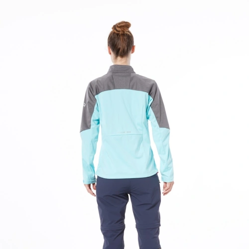 detail NORTHFINDER BU-4734OR VINNYLA dámská softshellová bunda blue/black