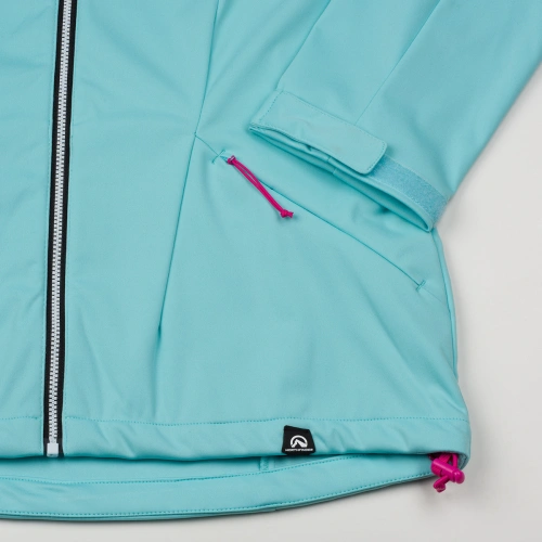 detail NORTHFINDER BU-4734OR VINNYLA dámská softshellová bunda blue/black