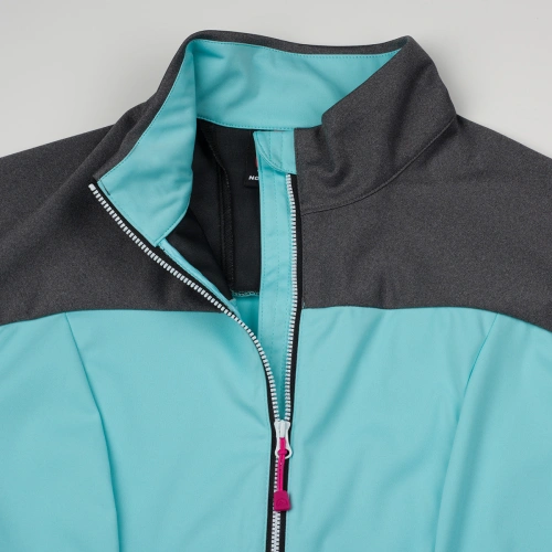 detail NORTHFINDER BU-4734OR VINNYLA dámská softshellová bunda blue/black
