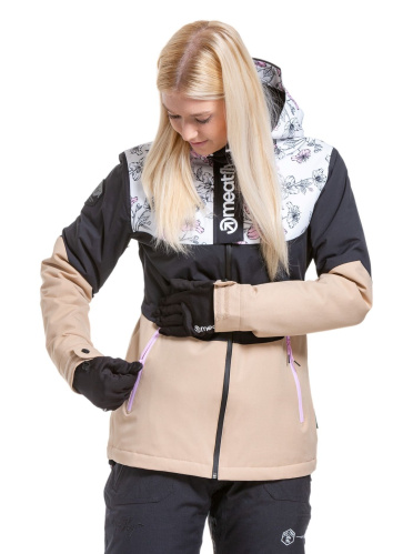 detail MEATFLY KIRSTEN dámská SNB & SKI bunda Blossom White/Latte