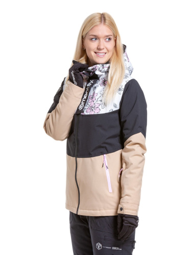 detail MEATFLY KIRSTEN dámská SNB & SKI bunda Blossom White/Latte