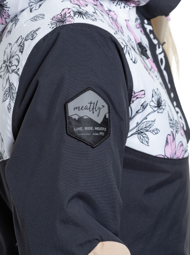 detail MEATFLY KIRSTEN dámská SNB & SKI bunda Blossom White/Latte