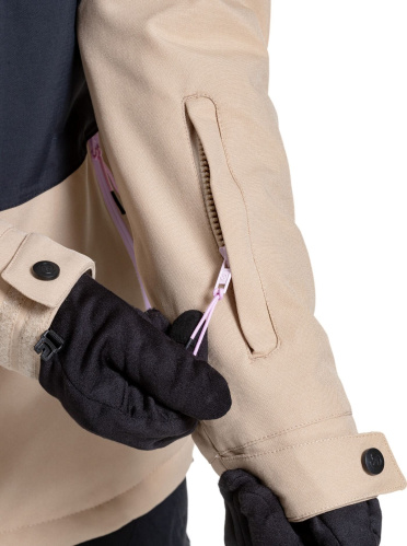 detail MEATFLY KIRSTEN dámská SNB & SKI bunda Blossom White/Latte