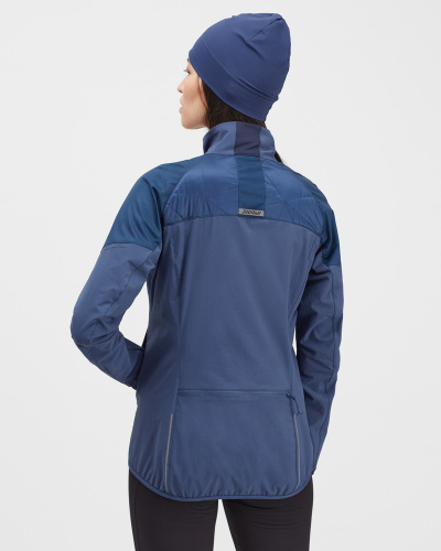 detail SILVINI CORTENA WJ2121 dámská větruodolná bunda na běžky navy