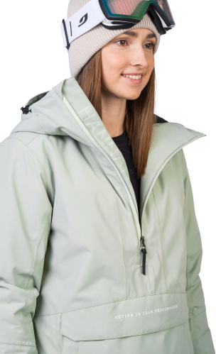 detail HANNAH MEGIE dámská lyžařská bunda desert sage
