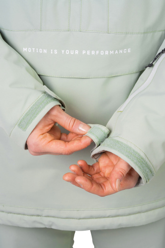 detail HANNAH MEGIE dámská lyžařská bunda desert sage