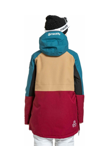 detail MEATFLY AIKO SKI&SNB dámská bunda beet red/blue
