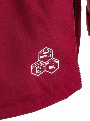 detail MEATFLY AIKO SKI&SNB dámská bunda beet red/blue