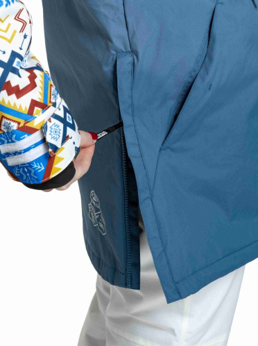 detail MEATFLY AIKO SKI&SNB dámská bunda white jones/slate blue