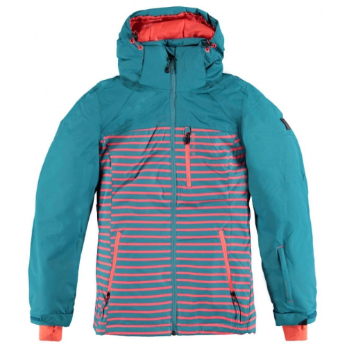 detail BRUNOTTI JUNGIO dámská lyžařská bunda tyrkysová