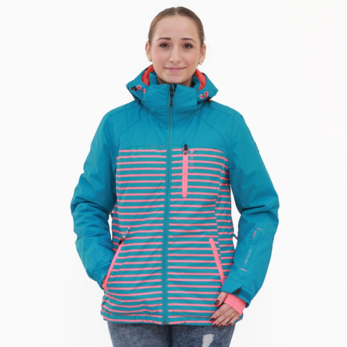 detail BRUNOTTI JUNGIO dámská lyžařská bunda tyrkysová