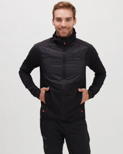 detail SILVINI CORE MJ1700 pánská bunda na běžky black/charcoal