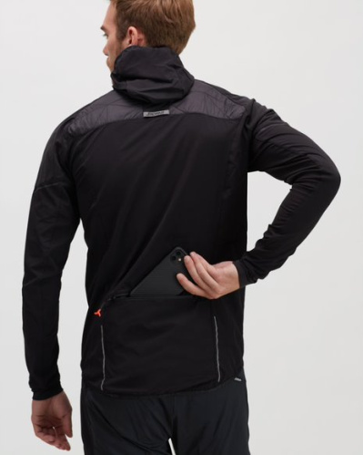 detail SILVINI CORE MJ1700 pánská bunda na běžky black/charcoal