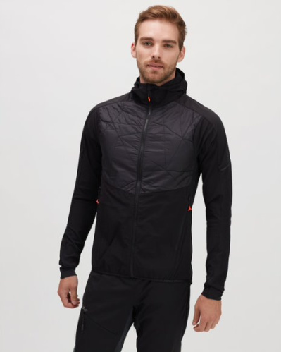 detail SILVINI CORE MJ1700 pánská bunda na běžky black/charcoal