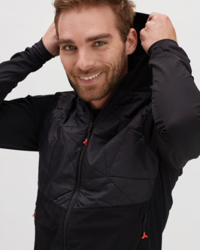 detail SILVINI CORE MJ1700 pánská bunda na běžky black/charcoal