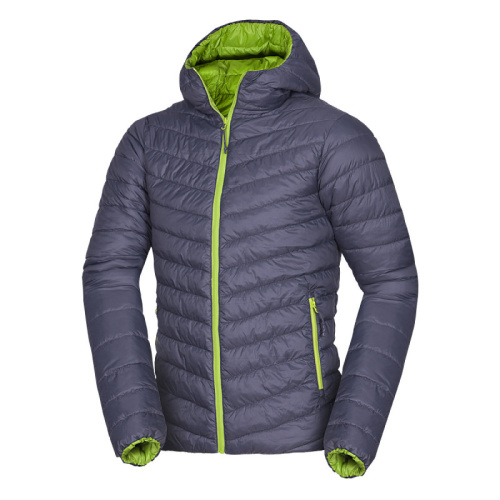 detail NORTHFINDER DAN BU-5038OR lime green grey pánská oboustranná bunda