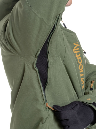 detail MEATFLY HELIOS pánská SNB & SKI bunda Bronze Green