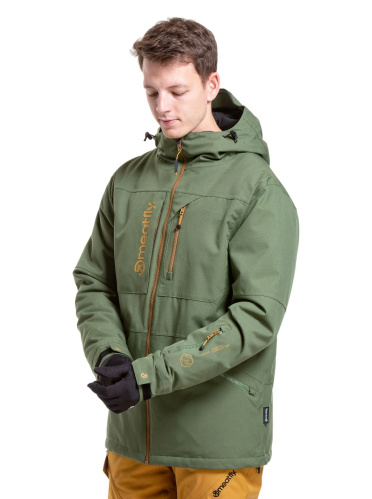 detail MEATFLY HELIOS pánská SNB & SKI bunda Bronze Green
