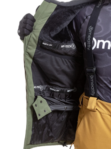 detail MEATFLY HELIOS pánská SNB & SKI bunda Bronze Green
