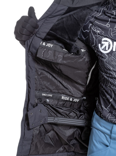 detail MEATFLY SHADER pánská SNB & SKI bunda Shader, Sunflower/Dark Grey