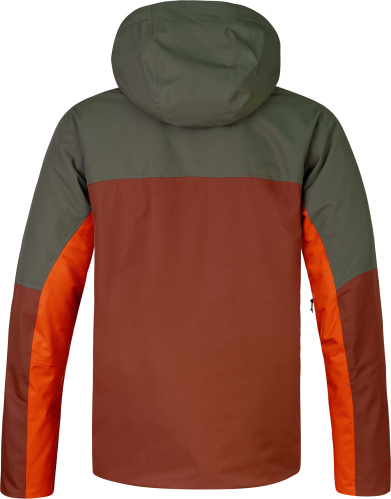 detail HANNAH NIEL pánská lyžařská bunda smoked paprika/climbing ivy