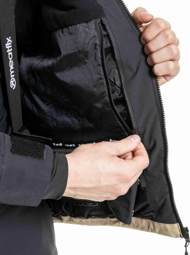 detail MEATFLY MANIFOLD SNB&SKI JACKET pánská lyžařská bunda black/safari