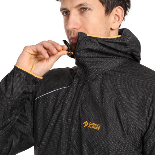 detail DIRECT ALPINE ZERO 1.0 pánská outdoorová bunda anthracite/mango