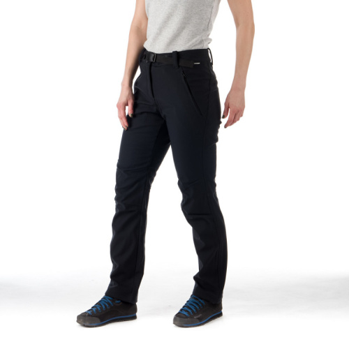 detail NORTHFINDER ALANNA NO-4810OR black dámské softshellové kalhoty