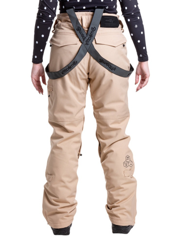 detail MEATFLY FOXY dámské SNB & SKI kalhoty latte