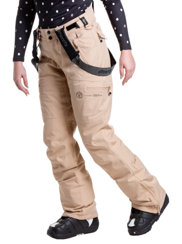 detail MEATFLY FOXY dámské SNB & SKI kalhoty latte