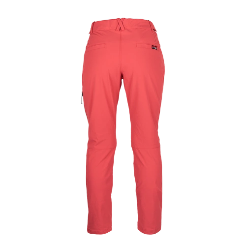 detail NORTHFINDER TRIA dámské trekové kalhoty 4-Way Stretch rychleschnoucí coral