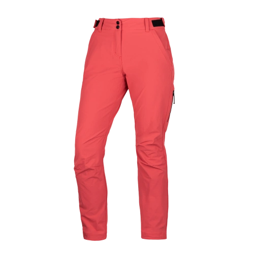 detail NORTHFINDER TRIA dámské trekové kalhoty 4-Way Stretch rychleschnoucí coral