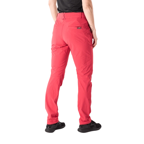detail NORTHFINDER TRIA dámské trekové kalhoty 4-Way Stretch rychleschnoucí coral