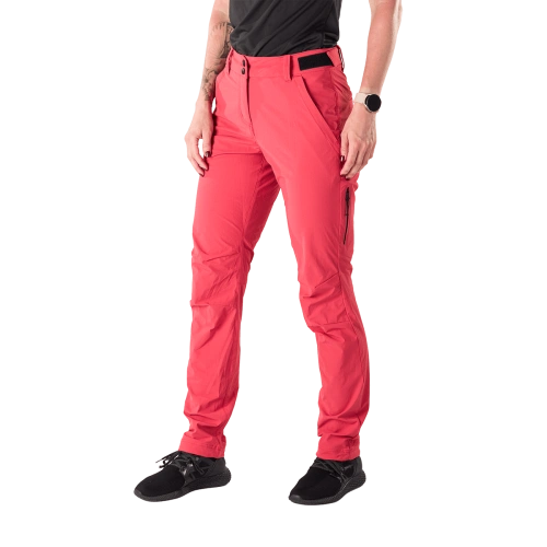 detail NORTHFINDER TRIA dámské trekové kalhoty 4-Way Stretch rychleschnoucí coral